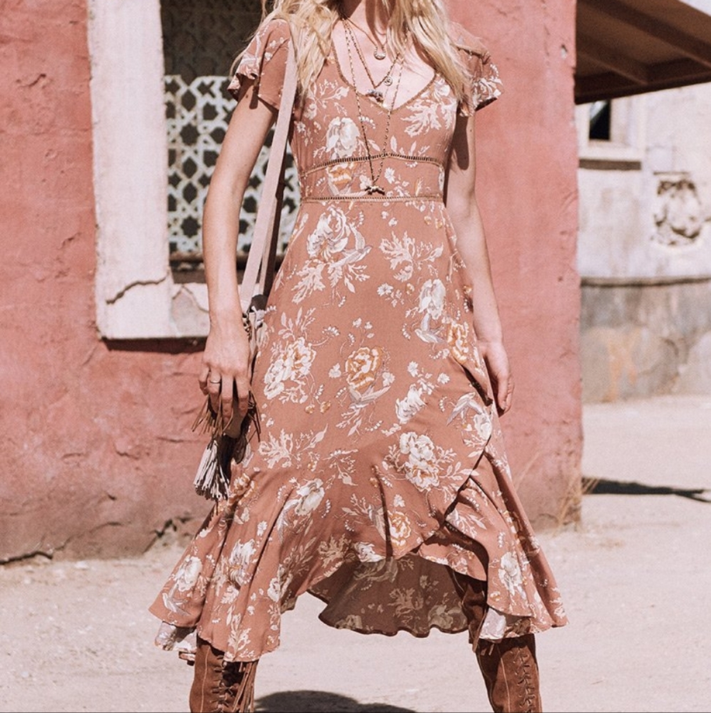 Spell Rosa Garden Party dress